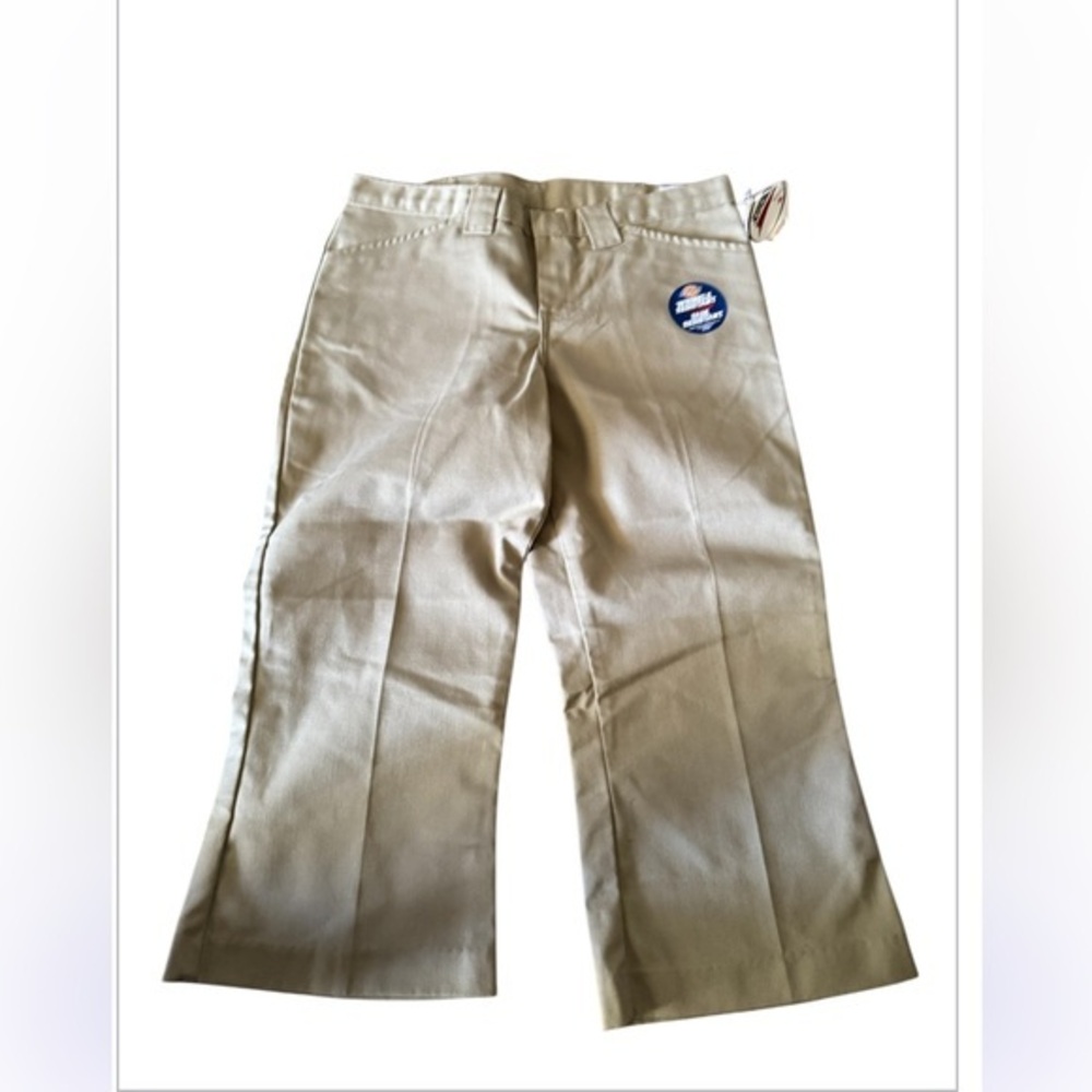 DICKIES Girls Junior Khaki Uniform Capri Boot Cut uniform pants size 12